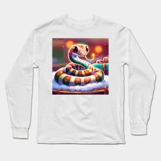 Cute Snake Drawing Long Sleeve T-Shirt